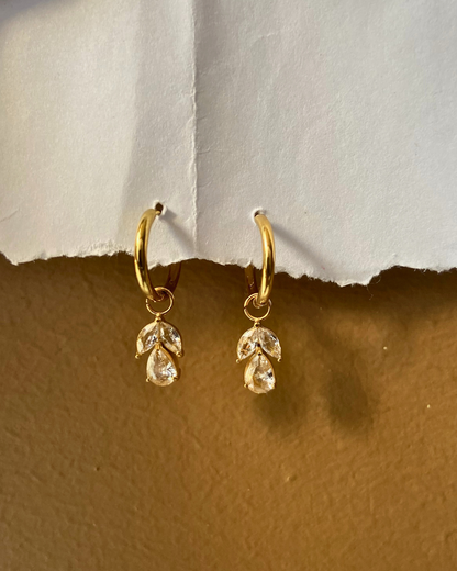 Ellis Charm Earrings 18K Gold Plated