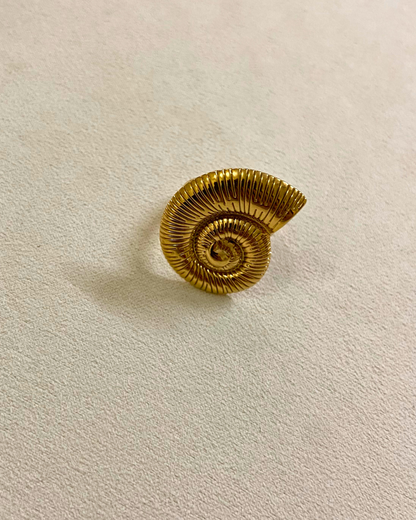 Swirl Beachy Ring- 18K Gold Plated