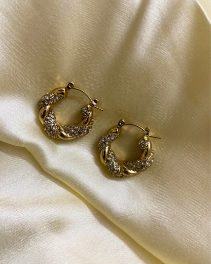 Eva Croissant Hoops 18K Gold Plated
