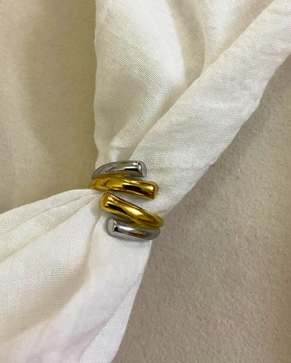 Meridia Dual Toned Ring- Slightly Adjustable