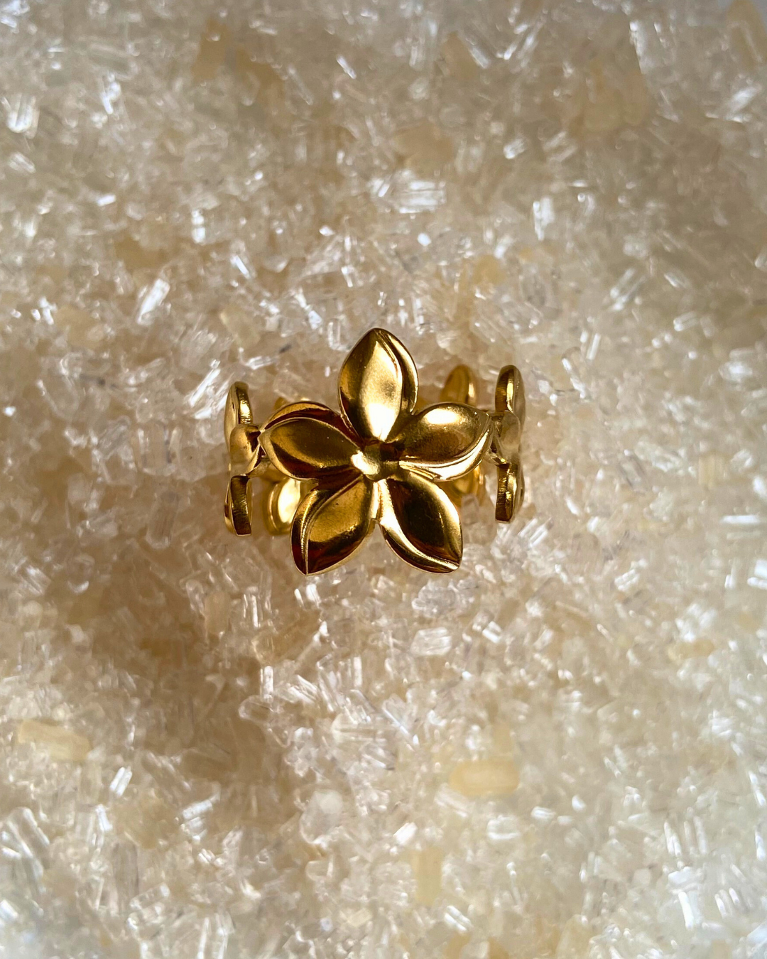 Floral Band Ring- Adjustable
