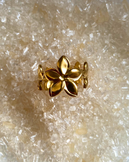 Floral Band Ring- Adjustable
