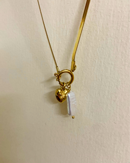 Lover Charm Necklace- 18K Gold Plated