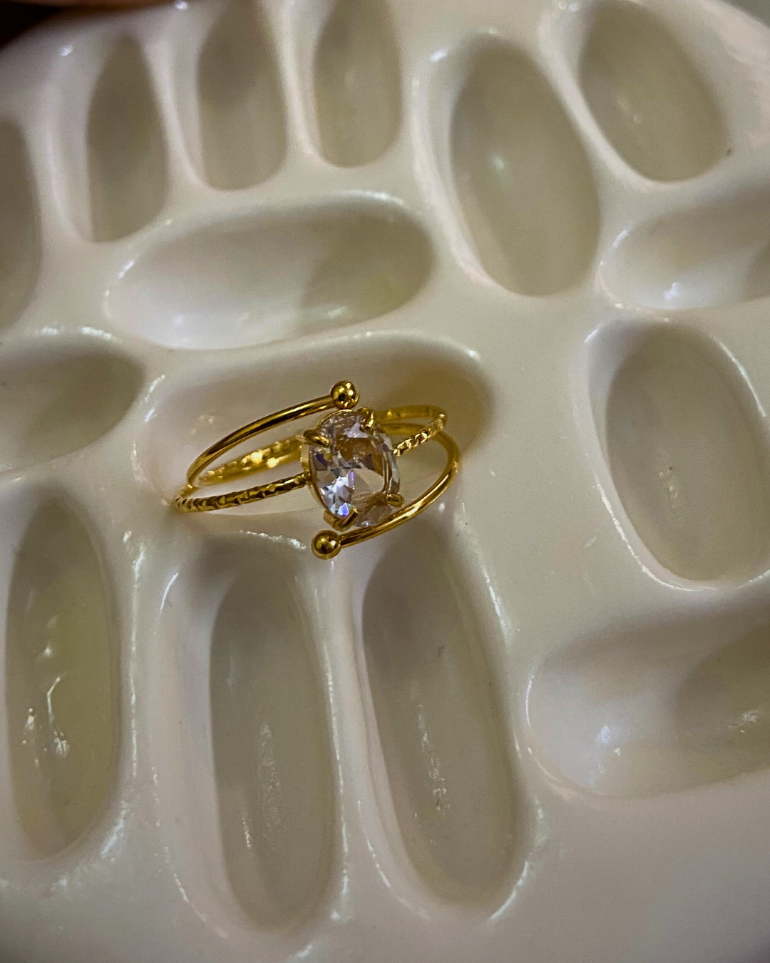 Solitaire String Ring- Adjustable