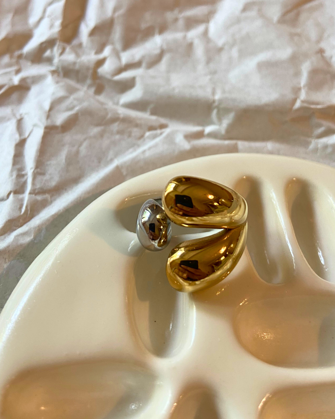 Equinox Mixed Metal Ring- Slightly Adjustable