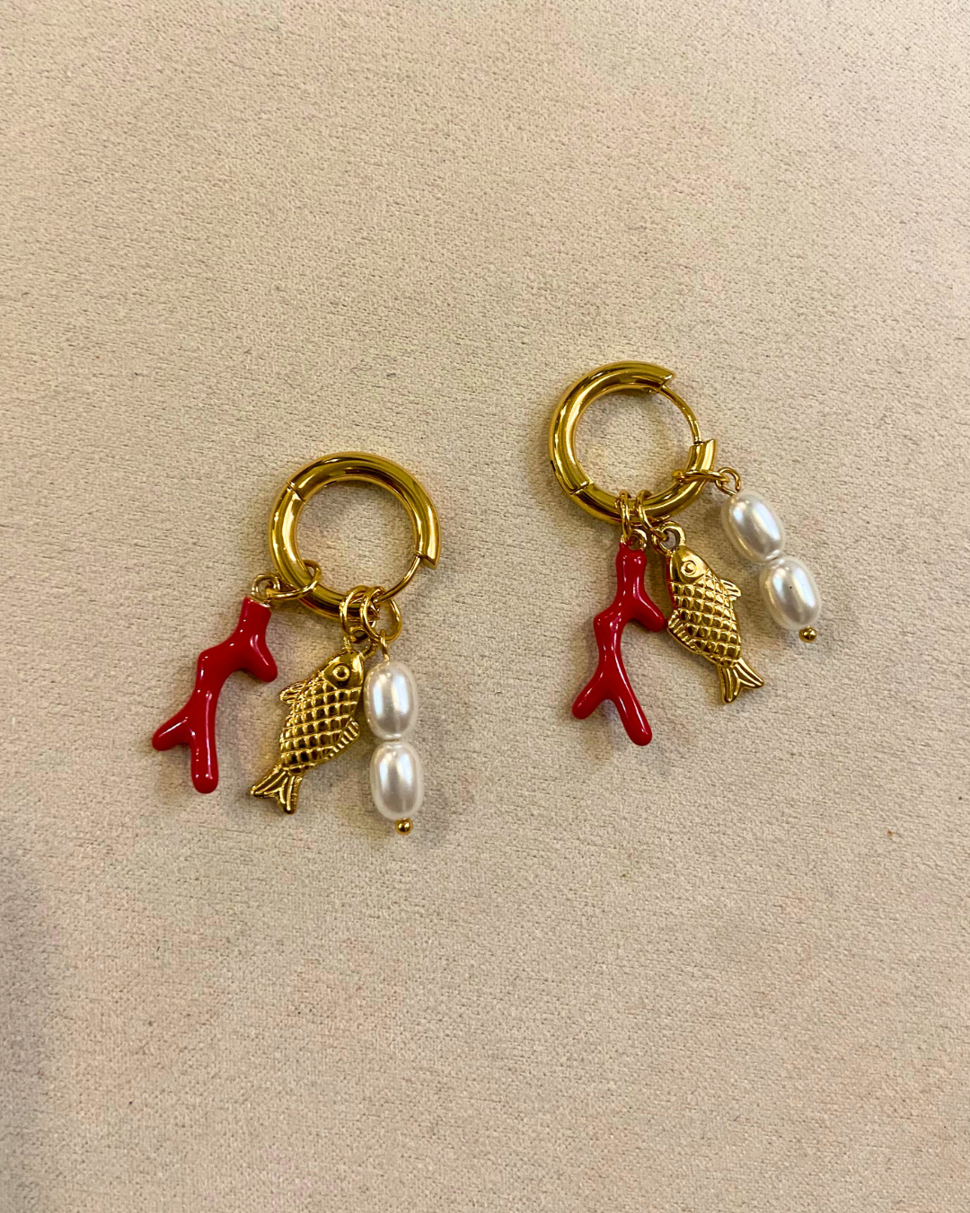 Coastal Chaos Charm Earrings- 18K Gold Plated