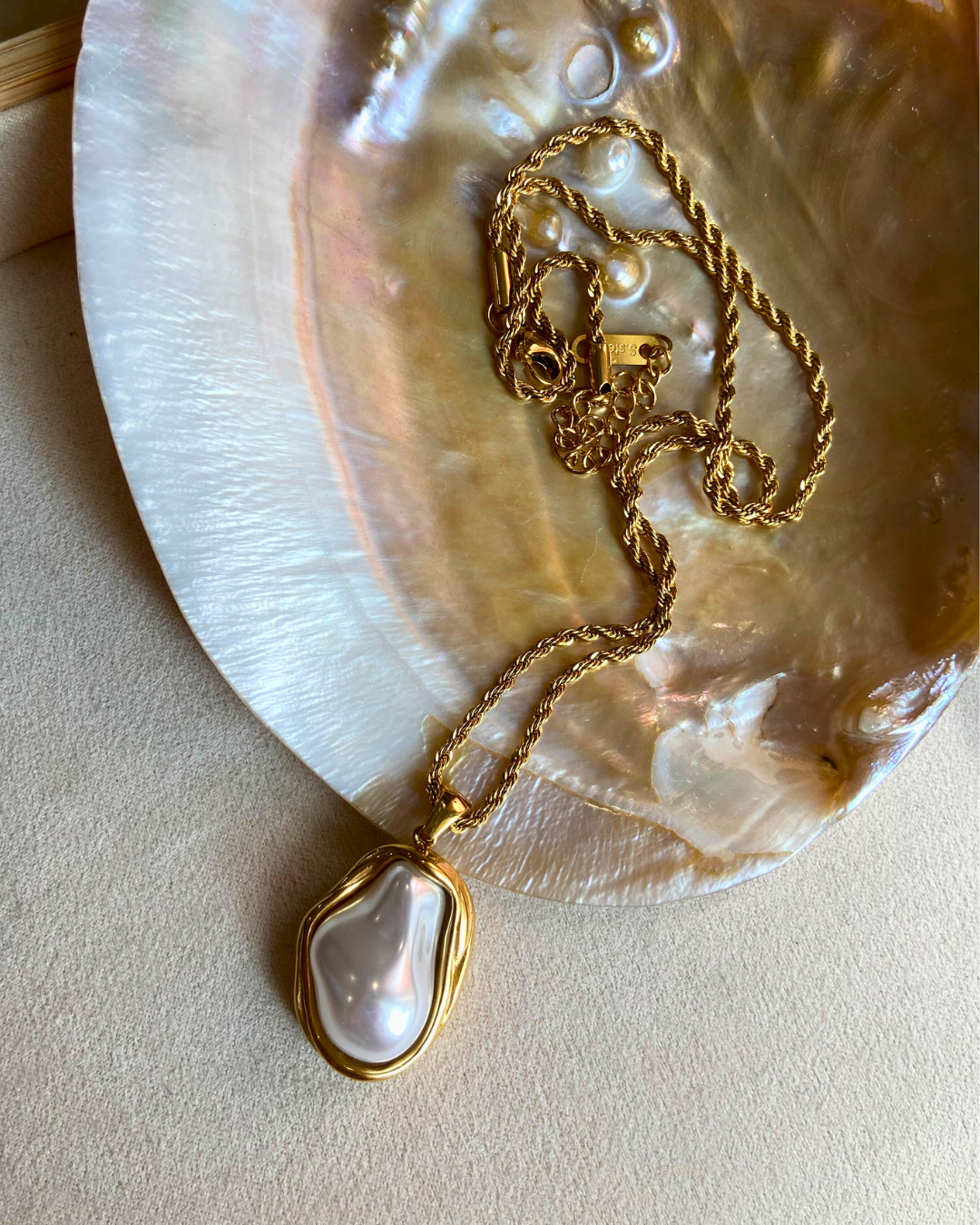 Silver Eclipse Necklace- 18K Gold Plated