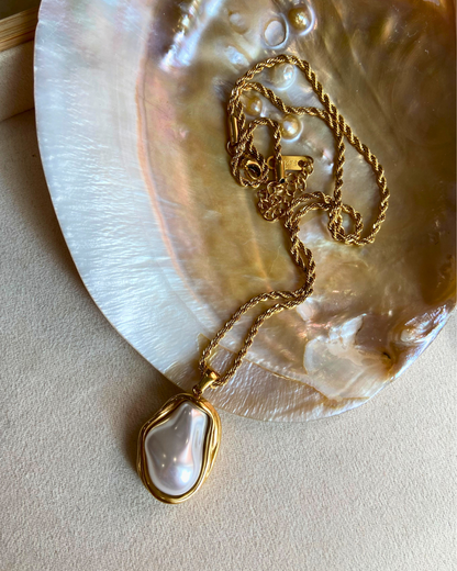 Silver Eclipse Necklace- 18K Gold Plated