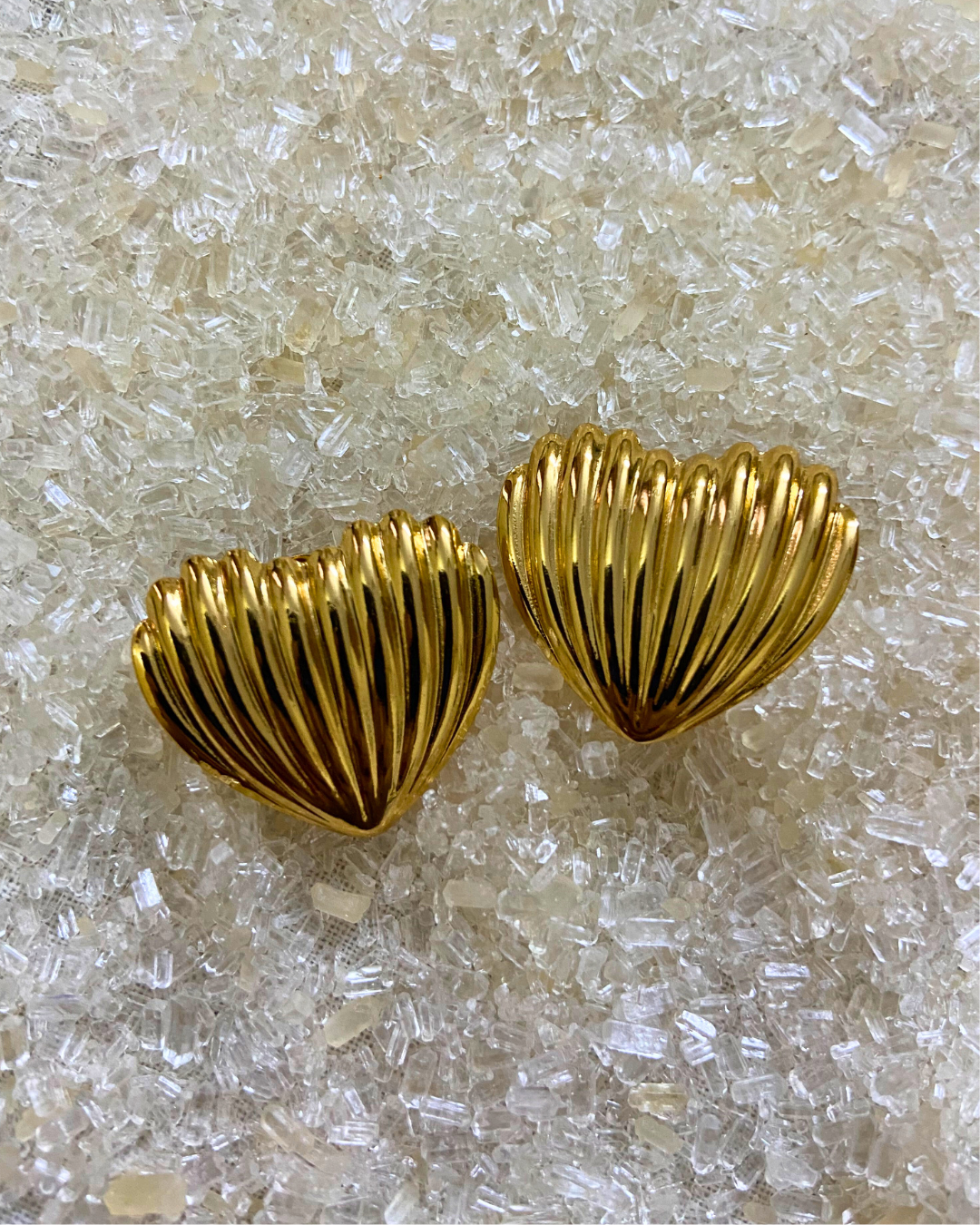 Heartbeat Studs- 18K Gold Plated