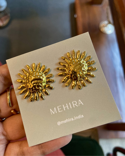 Sun Glow Studs- 18K Gold Plated