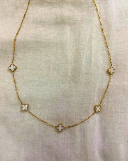 White Clover Necklace- 18K Gold Plated