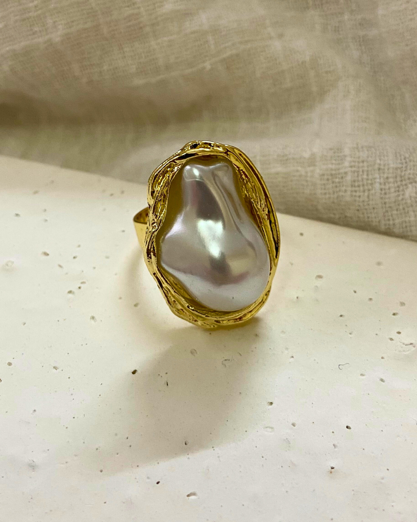 Silver Eclipse Ring 18K Gold Plated