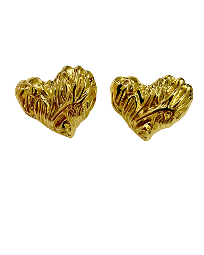 Ember Heart Studs 18K Gold Plated