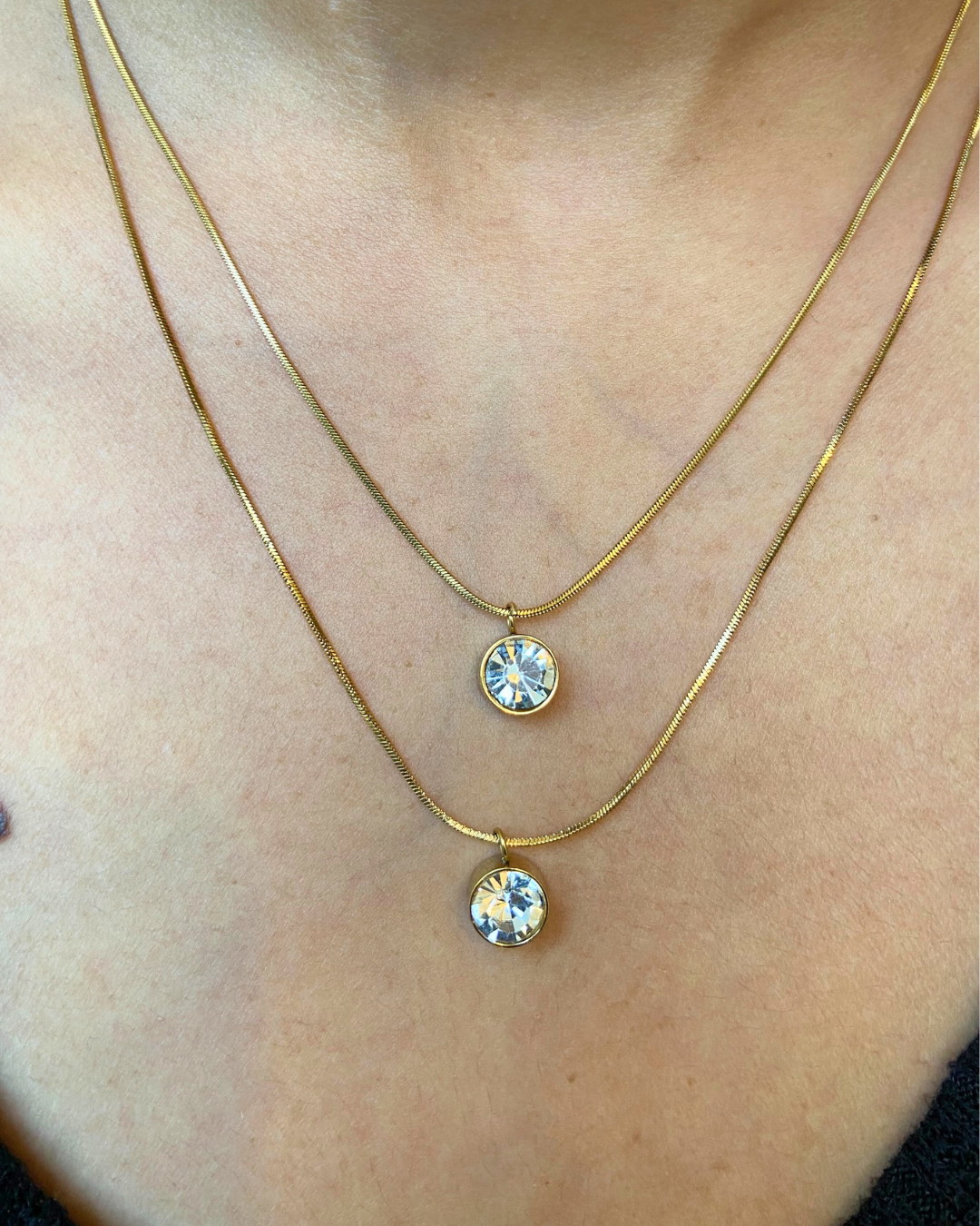 Solstice Layered Necklace 18K Gold Plated