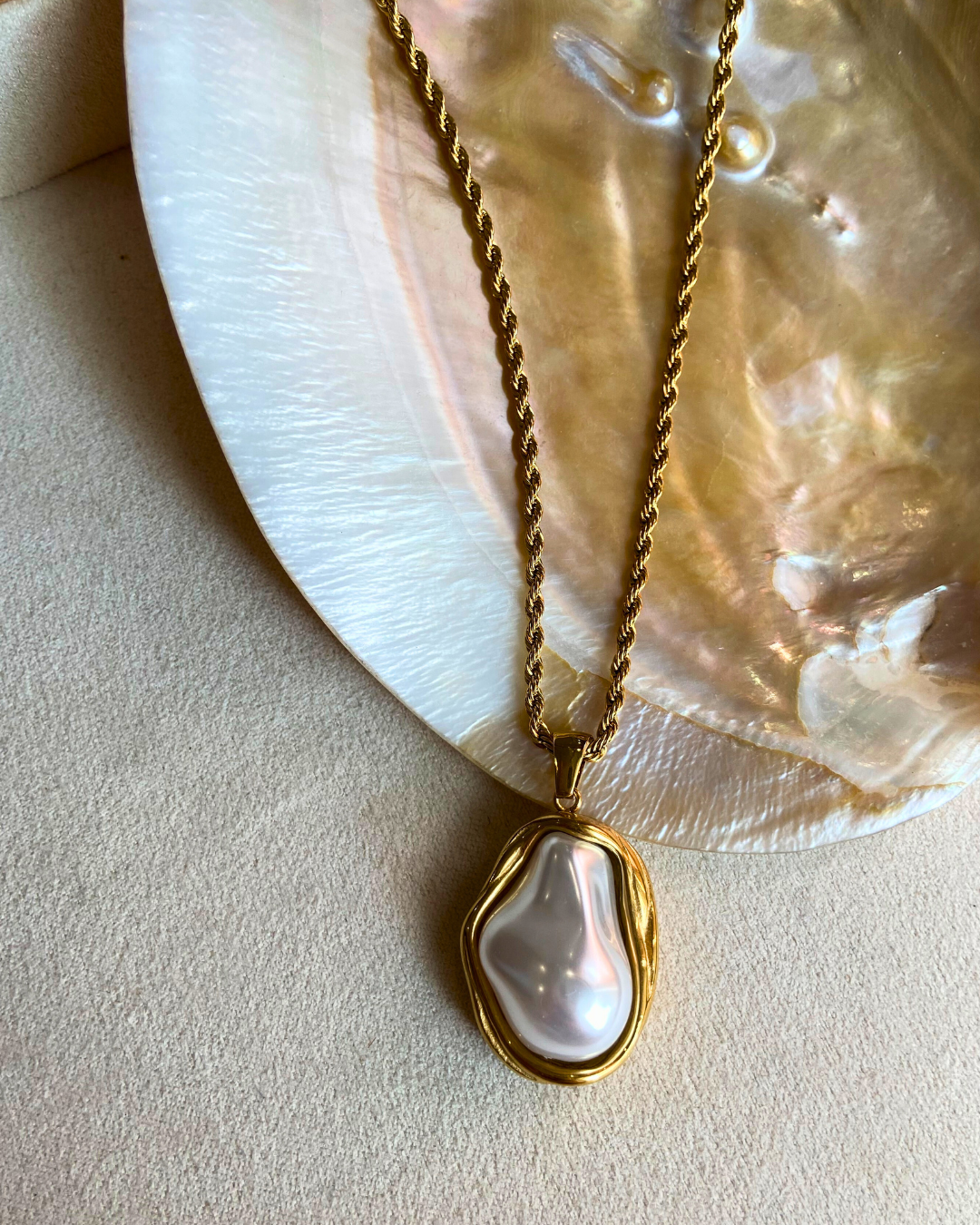 Silver Eclipse Necklace- 18K Gold Plated