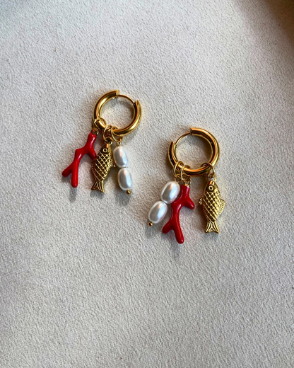 Coastal Chaos Charm Earrings- 18K Gold Plated