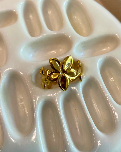 Floral Band Ring- Adjustable