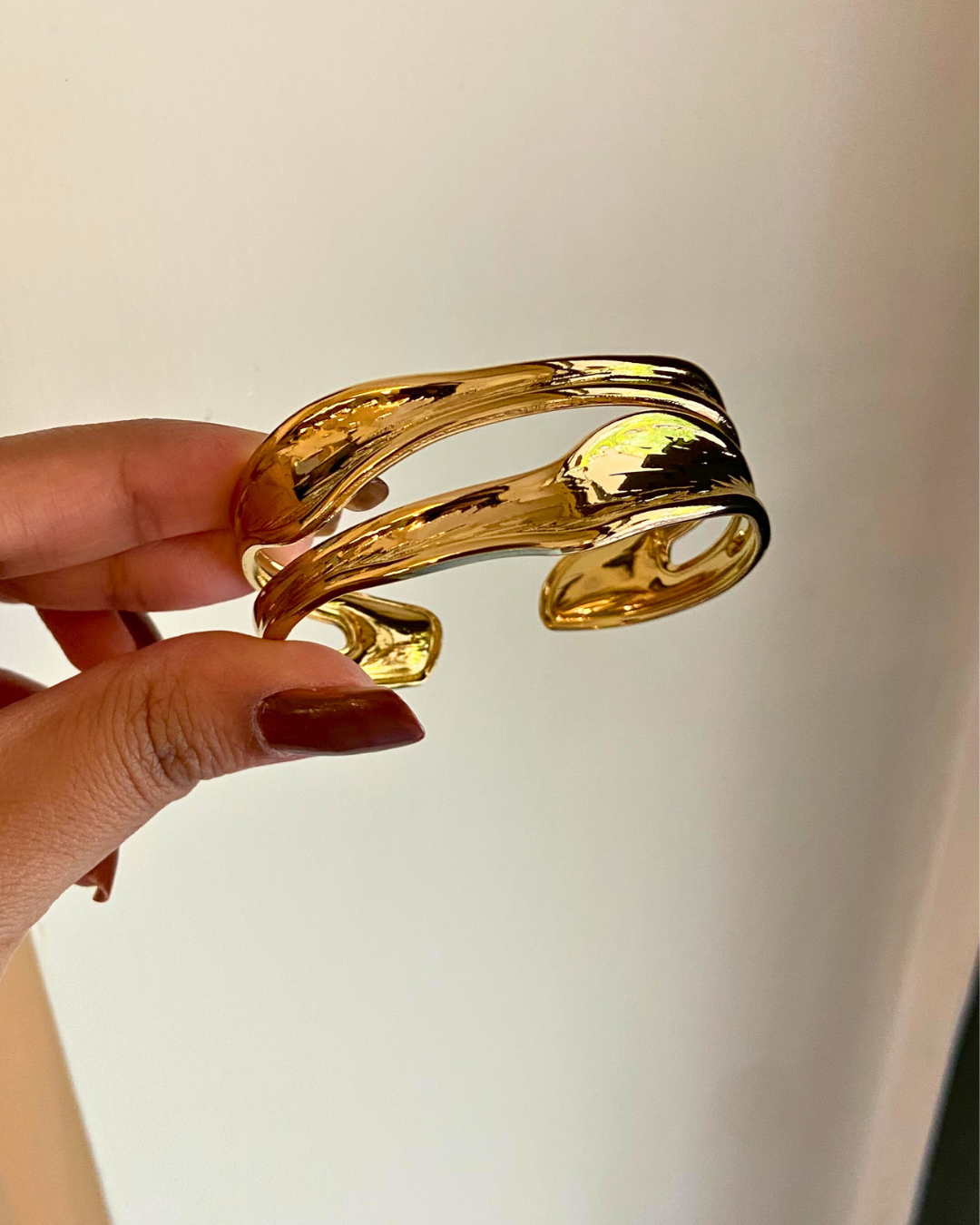 Abstract Statement Cuff- 18K Gold Plated