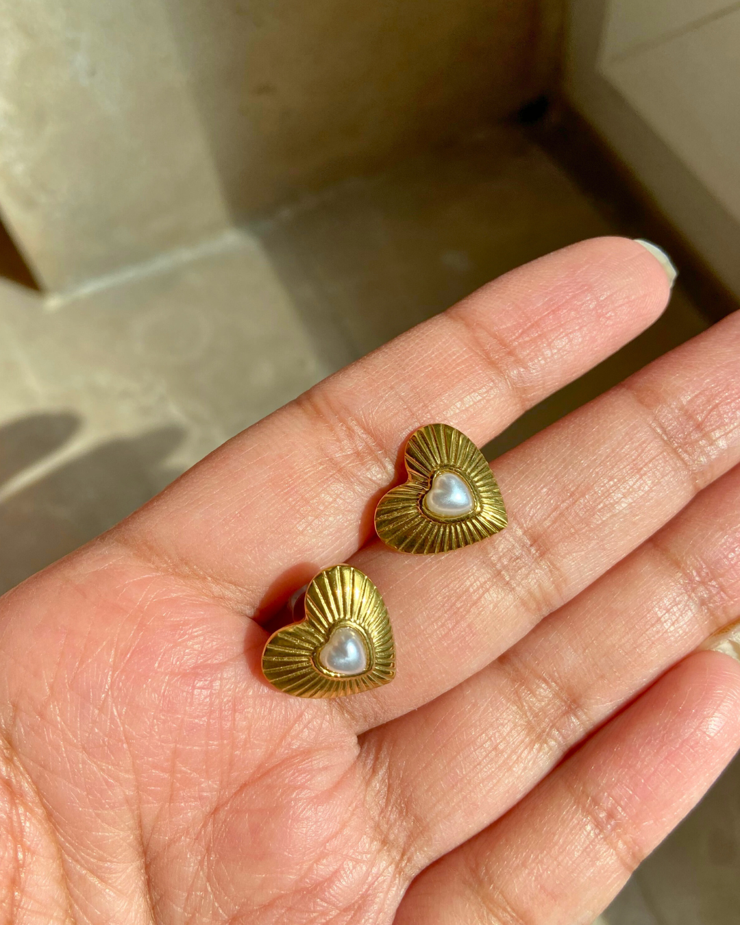 Little Sweetheart Studs- 18K Gold Plated