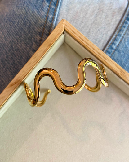 Jolene Swirl Cuff- 18K Gold Plated